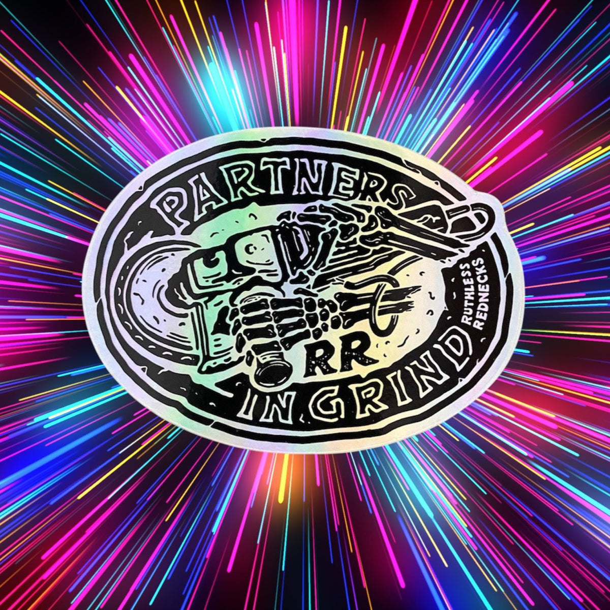 Partners in Grind Holographic Sticker