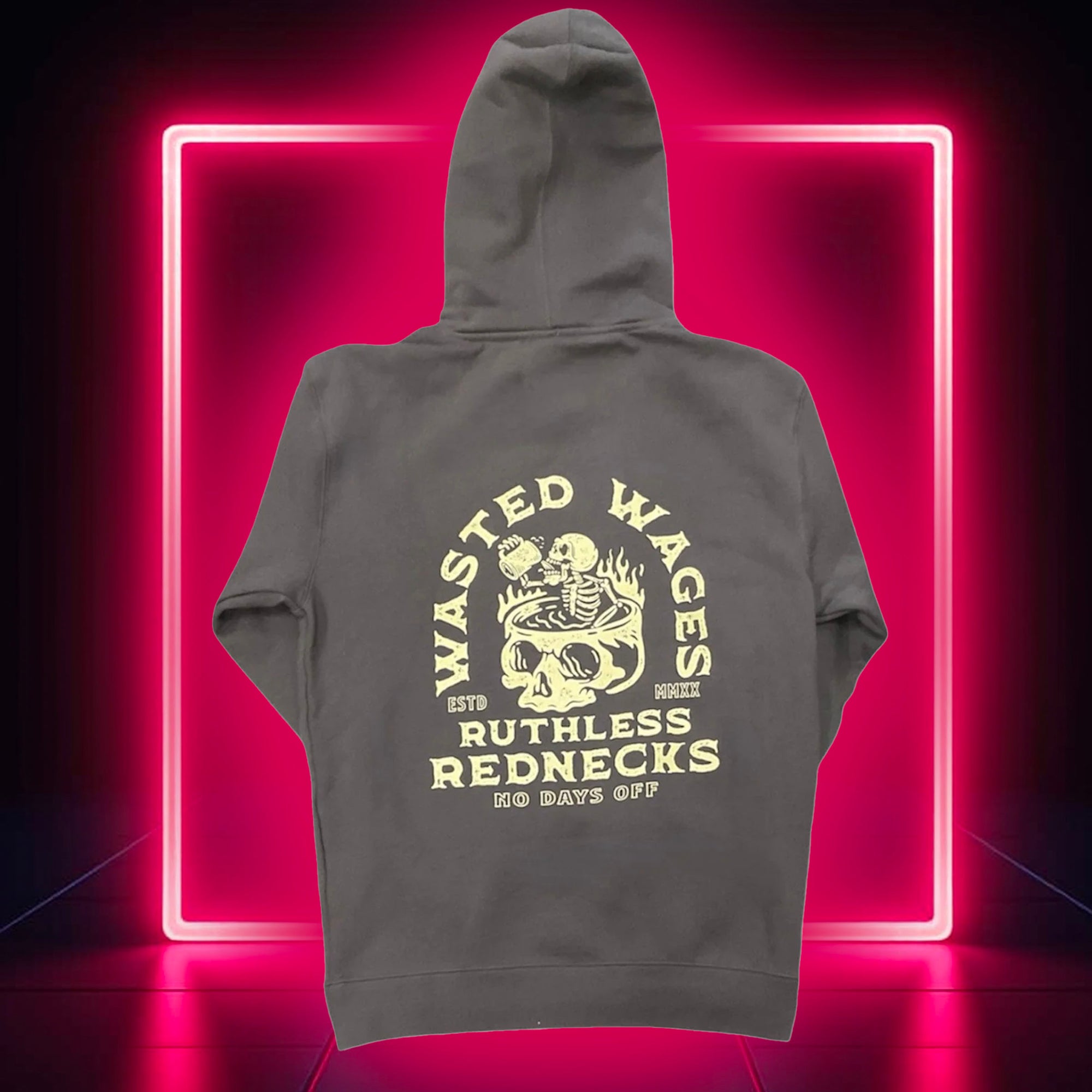 Wasted Wages Skull Spa Heavyweight 10 oz Hoodie