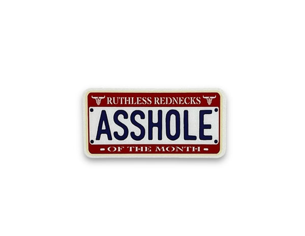 Asshole Plate Sticker