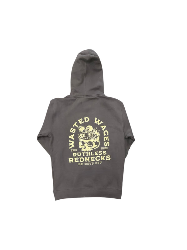 Wasted Wages Skull Spa Heavyweight 10 oz Hoodie