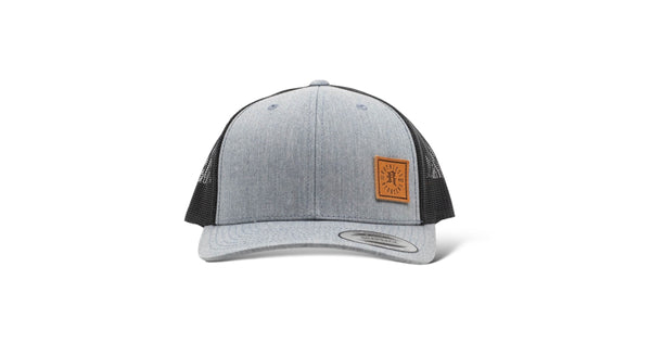 Icon Leather Square Curved Snapback