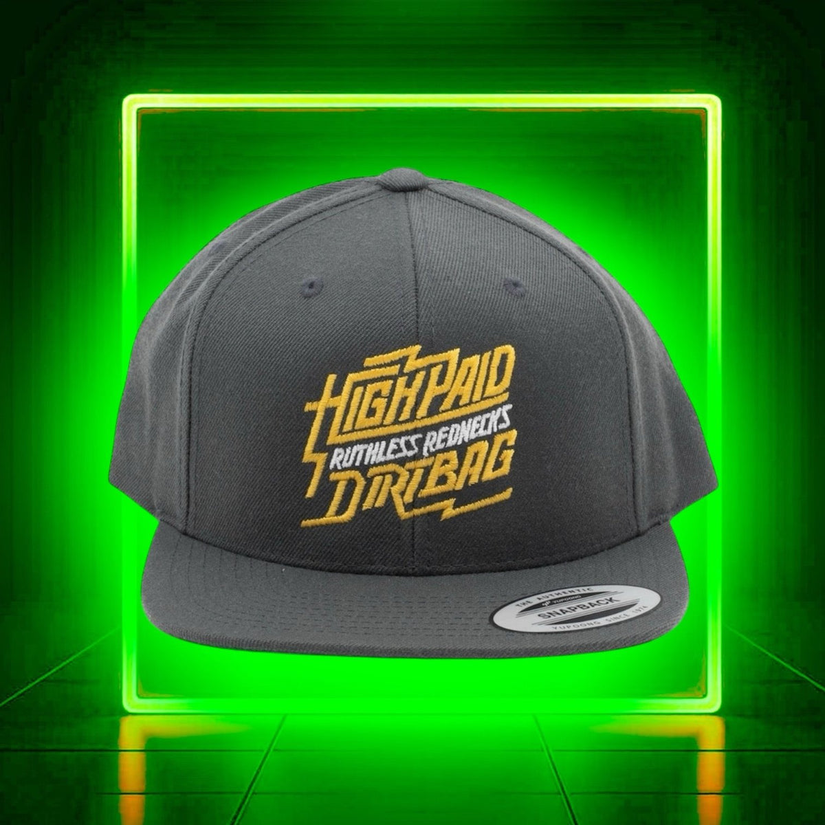 High Paid Dirtbag Flatbrim Gunmetal Hat