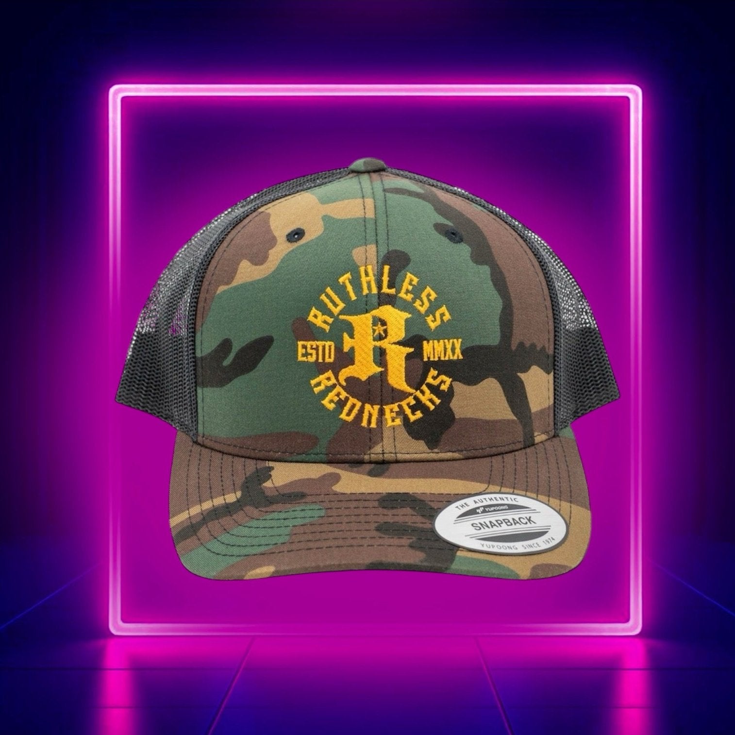 Icon Curved Brim Green Camo Hat