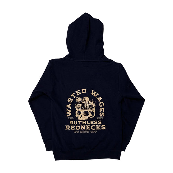 Wasted Wages Skull Spa Heavyweight 10 oz Hoodie